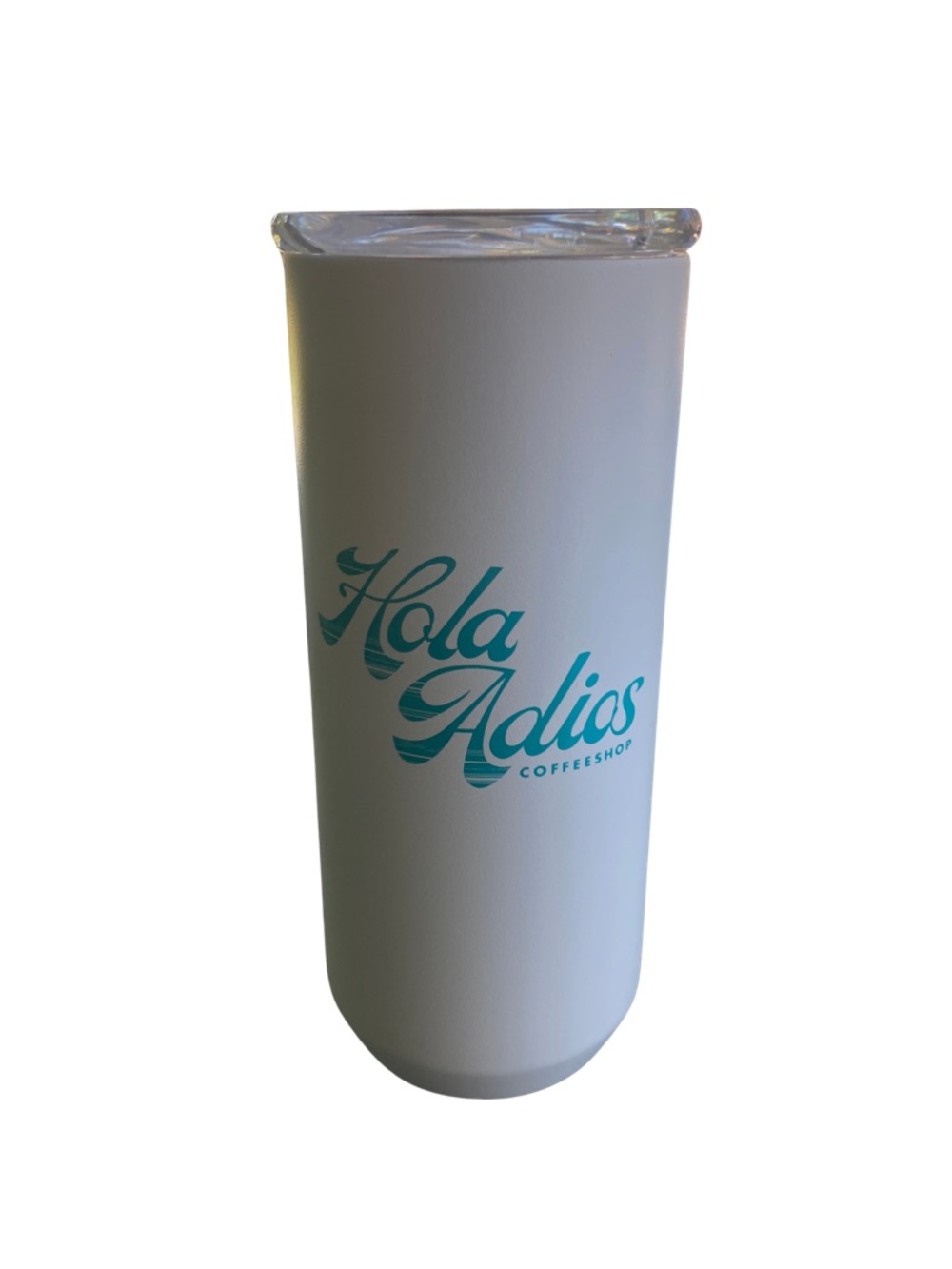 Hola Adios White Stainless Steel 16 oz. Coffee Tumblr